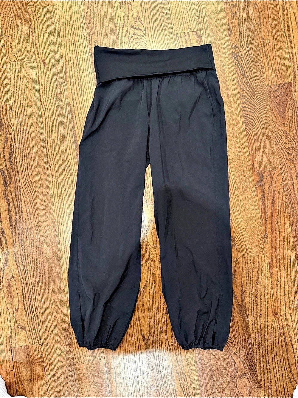 lululemon Black Fold over side slit Jogger Pants